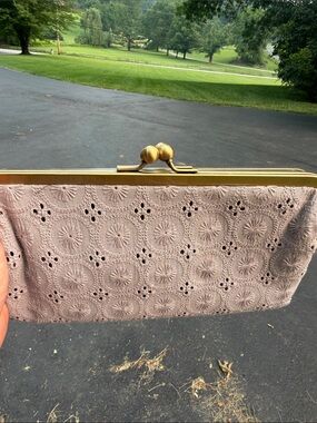 Mark. Classic Eyelet Clutch/Wallet in Gray with Double Brass KISS Lock Magnetic